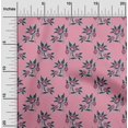 thumbnail image 1 of oneOone Organic Cotton Poplin Twill Fabric Leaves & Floral Block Printed Fabric 1 Yard 42 Inch Wide, 1 of 4