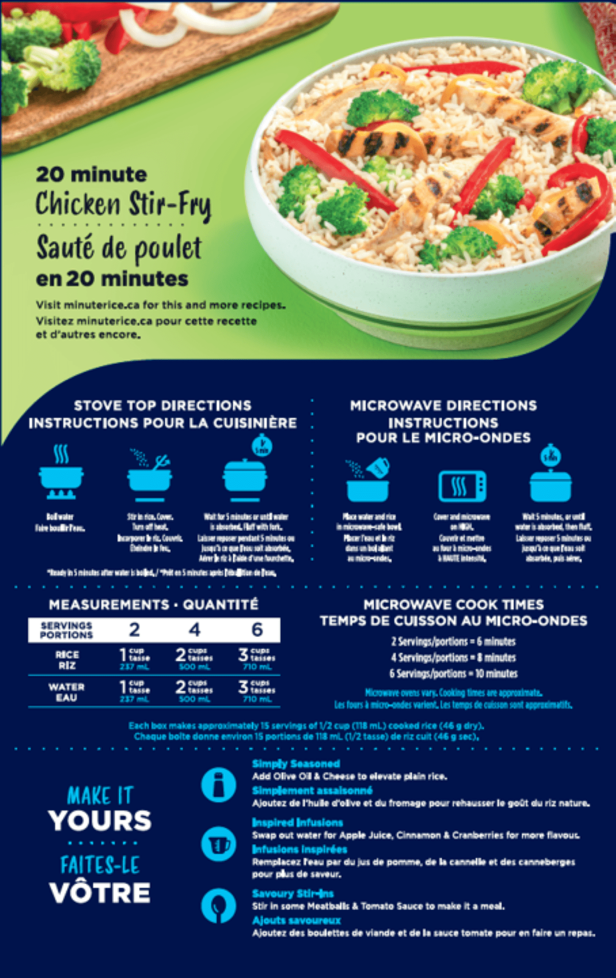 Riz blanc à grains longs à cuisson rapide Minute Rice 700g