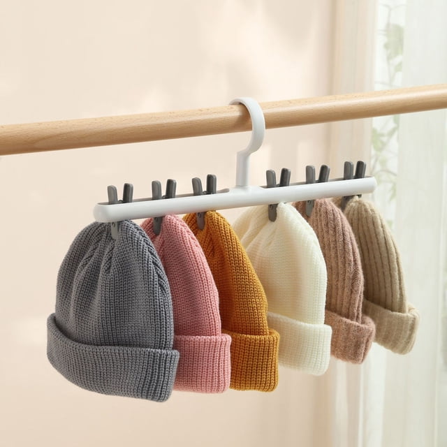 SuoKom Windproof Sock Clips Hanger, Clothes Drying Rack with 360掳 Swivel Hook and Strong Clips for Drying and Organize Underwear, Socks, Hats, Scarves, Pants
