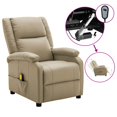 thumbnail image 1 of vidaXL Electric Massage Chair Cappuccino Faux Leather, 1 of 5