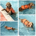 thumbnail image 2 of Dog Life Jacket with Reflective Stripes, Adjustable Dog Lifesaver Pet Life Preserver with High Buoyancy Swimsuit for Small Medium and Large Dogs(S), 2 of 6