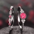 thumbnail image 3 of TopLLC Rings Women's Fashion Diamond Couple Jewelry 1 Pair Rings Set Size 6 Ring ring, 3 of 3