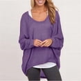 thumbnail image 2 of Hauts à Manches Longues Décontractés pour Femmes T-Shirt Top S-XXL, 2 of 2