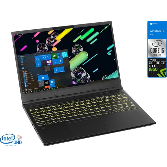 EVOO Portable de Jeu, Écran FHD 15,6 Pouces, Intel Core i5-10300H jusqu'à 4,5 GHz, 8 Go de RAM, SSD NVMe 256 Go, NVIDIA GeForce GTX 1650, HDMI, Mini DisplayPort, Lecteur de Cartes, Wi-Fi, Bluetooth, Windows 10 Pro