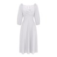thumbnail image 4 of Gspmoly Robes pour Femmes, Robe de Soirée à la Mode pour Femmes au Tempérament, Col en V, Taille Cintrée, Poche, Manches Longues, Robe de Soirée pour Femmes, Offres des Fêtes, 4 of 6
