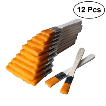 KAKOWELY 12pcs Artist Paint Brushes Wooden Oil Painting Brushes Set Watercolor Paint Tool Supplies (1pcs for Each Size),6.69"X2.76"X0.2"