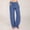 🔥 Blue, variant on Sentmoon Petite Pants for Women Solid Color Drawstring High Elastic Waist Lounge Pants Women Oversized Relaxed Fit Linen Wide Leg Summer Womens Jogger Pants for Everyday Casual Wear