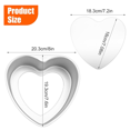 thumbnail image 2 of 8 Inch Heart Shaped Cake Pan, Aluminium Heart Cake Tin,Non-Stick Springform Baking Pan Mould for Making Cakes, 2 of 6