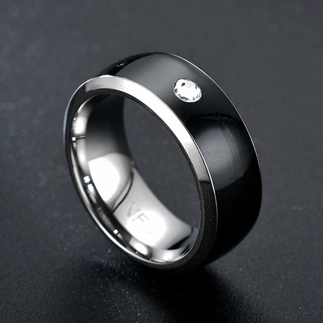 Weiqiqre Nfc Mobile Phone Smart Ring Stainless Steel Ring Wireless Radio Frequency Communication Water Resistance Jewelry