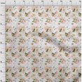 thumbnail image 3 of oneOone Rayon Peach Fabric Florals Craft Projects Decor Fabric Printed By The Yard 56 Inch Wide-J62, 3 of 5