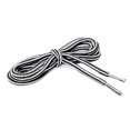 thumbnail image 2 of INSPIRE CHIC Unisex Round Rope Dual Colored Striped 1/5 Thick Boot Shoelace 90cm / 35.43" White Black, 2 of 4
