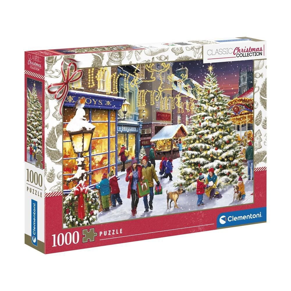 Clementoni - Puzzle de 1000 pièces - Village de Noël - Fabriqué en Italie