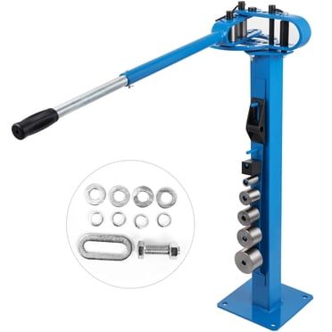 VEVOR YP 38 Pedestal Floor Compact Bender 7 Dies Versatile Compact Metal Tubing Bender 44' Mount Powdercoat Telescoping Handle Maximum 5/8" Thick 1-15/16" Width