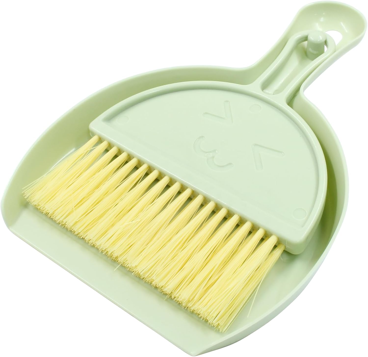 Small Broom and Dustpan Set, Mini Dust Pans and Brush Set, Broom with Dustpan Combo Set for Home Cleaning, Sofa, Kitchen, Table, Countertops, Storage Shelves & Pets Area(Green)