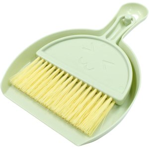 Petit balai et jeu de pans, Mini Pans et brosses, Balai avec Combo à Pistolet pour le nettoyage à domicile, Canapé, Cuisine, Table, Plans de comptoir, Étagères de rangement & Zone pour animaux domestiques (vert)
