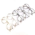 thumbnail image 4 of Lunettes à Impression Métallique Rondes à Grande Monture Unisexes Lunettes Décoratives Légères Lentille Claire Lunettes Rétro, 4 of 9