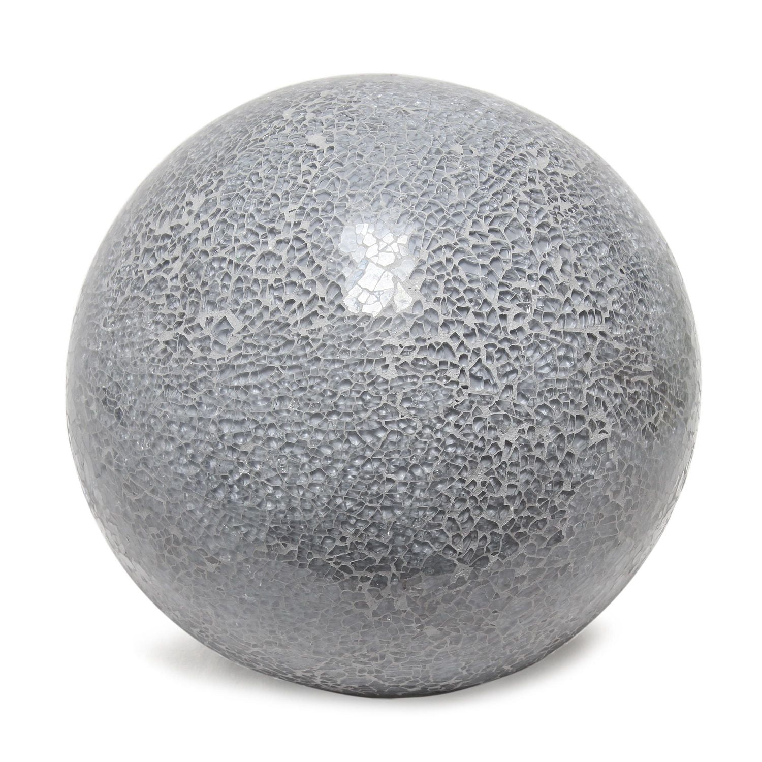 Lampe de table Simple Designs en forme de boule en pierre mosaïque à 1 lumière, blanche