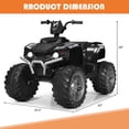 thumbnail image 2 of Gymax 12V Electric Kids Ride On Car ATV 4-Wheeler Quad w/ Music LED Light Black, 2 of 9