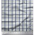 thumbnail image 3 of Soimoi Green Rayon Fabric Window Pane Check Printed Craft Fabric by the Yard 56 Inch Wide, 3 of 3