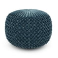 thumbnail image 1 of SIMPLIHOME Renee Round Poufs, 20 inch, Teal, 1 of 5