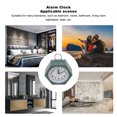 thumbnail image 3 of Green Alarm Clock, Alarm Clock Polygonal Hard Metal Case Battery Powered Transparent Glass  For Bedside For Kids, 3 of 8
