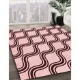thumbnail image 3 of Ahgly Company Tapis Rectangulaire Lavable en Machine Intérieur Transitionnel Marron Rouge, 6 Pieds x 9 Pieds, 3 of 7