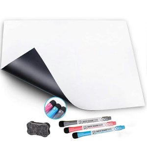 Wipe à sec blanc tableau magnétique carte de réfrigérateur magnétique note flexible (A3)