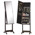 thumbnail image 1 of HOMCOM Jewelry Cabinet Floor Standing, Lockable Jewelry Organizer, 1 of 10