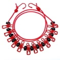 thumbnail image 2 of Retractable Travel Clothesline with 12 Clips, Windproof Elastic Rope, 70.87in Length, Stainless Steel Hooks for Indoor/Outdoor Drying, Camping, Portable Laundry Solution, 2 of 6