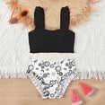 thumbnail image 4 of RXMEKW Two-Piece Swimsuit Set With Floral Print for Girls, Kids' Ruffle Bikini, UPF 50+ Sun Protection, Soft Stretch Fabric for Beach and Pool, 4 of 8