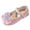 Pink, variant on Zanarzt Baby Dress Shoes Girls Solid Color Fashion Leather Shoes Little Girl Butterfly Rhinestone Pearl Princess Shoes Purple,US 1.5