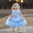 thumbnail image 2 of Robe de Princesse pour Filles Enfants Filles à Volants Princesse Demoiselle d'Honneur Robe de Concours Anniversaire Fête Robe de Mariage, 2 of 9