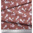 thumbnail image 3 of Soimoi Poly Georgette Fabric Dot,Star & Unicorn Animal Printed Fabric 1 Yard 52 Inch Wide, 3 of 3
