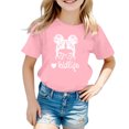 thumbnail image 1 of Chemises pour Bébé Fille Grandes Tailles Enfants Filles Imprimé Graphique Mignon Col Rond Manches Courtes T-Shirt Décontracté d'Été, 1 of 4