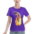 thumbnail image 1 of T-Shirt Basique à Manches Courtes pour Femmes Dragon Ball Wukong, 1 of 6