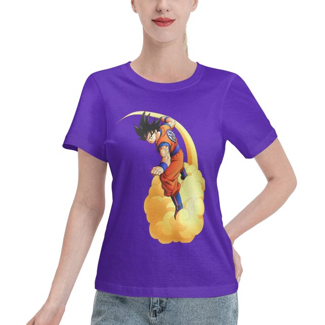 T-Shirt Basique à Manches Courtes pour Femmes Dragon Ball Wukong