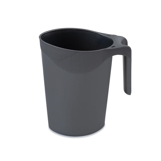 Mistral® Pichet à Lait 1,3 L Argent avec Corps en Polypropylène Argent Foncé, Poignée Texturée avec Prise et Grand Bec pour Versement Contrôlé, Va au Lave-Vaisselle et Sans BPA, Idéal pour Servir du Lait et d'Autres Liquides dans les Restaurants et les Réceptions.