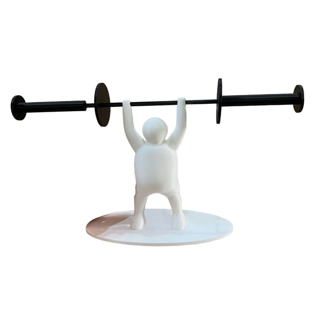 Funny Weightlifting Figure Desk Organizer Stand Compact Desktop Storage Holder for Jewelry Watches Small Items Home Decor