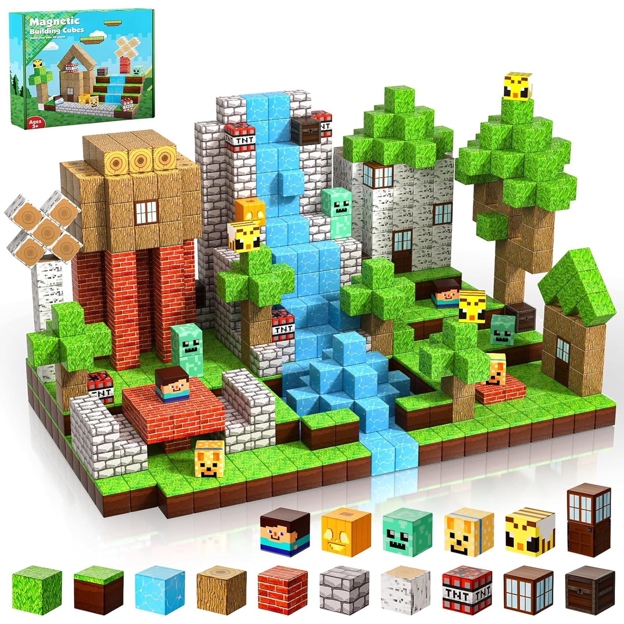 Blocs Magnétiques 40 Pièces – Carrés Et Triangles – Jouet Éducatif STEM – Dès 3 Ans – Créativité 2D/3D – ABS Alimentaire