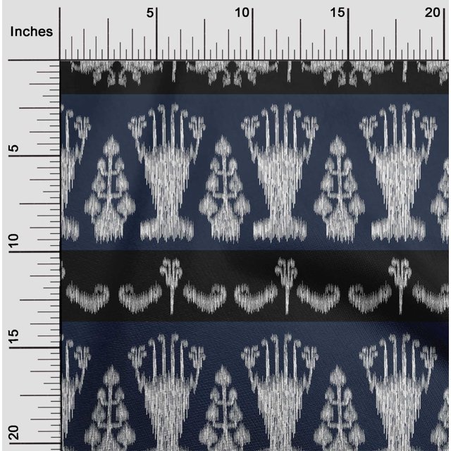 oneOone Polyester Lycra Fabric Ethnic Ikat Print Fabric By Yard 56 Inch Wide