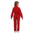 thumbnail image 3 of Ocealan Combinaison à Fermeture Éclair pour Filles Enfants, Combinaison de Vol, Justaucorps, Salopette Décontractée, Combinaison, Rouge 12, 3 of 7