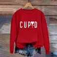 thumbnail image 4 of Penkiiy Chandails en Molleton de la Saint-Valentin Love Heart : Chandails en Molleton de la Saint-Valentin pour Femmes Décontracté Graphique Adorable Pull à Manches Longues TP Rouge, 4 of 8
