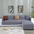 thumbnail image 1 of 2024 L Shape Sofa Slipcover Reversible Sectional Couch Cover Chaise Lounge Cover Furniture Protector Cover Large Size Gray, 1 of 12