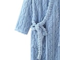thumbnail image 5 of Timegard Bathrobe for Women Fuzzy Button down V Neck Robe Fleece Warm Long Sleeve Pajamas with Pockets, 5 of 5