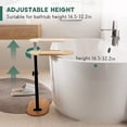 thumbnail image 3 of Becaristey Wood Adjustable Height Bamboo Bathtub Tray Table – Most Of Bathing Experience Convenient, 3 of 6