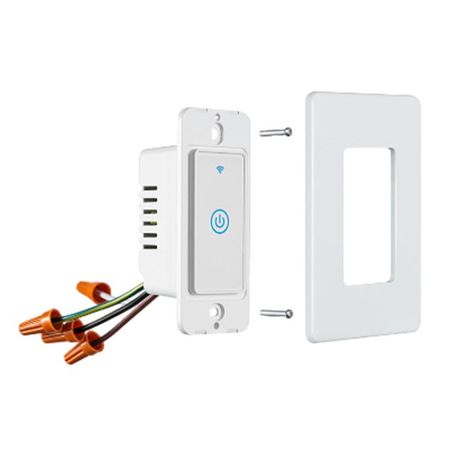 Maoww DS-123-1 Interrupteur Mural Intelligent Sans Fil Wifi 1 Gang 1800W Télécommande Interrupteur Intelligent Norme US pour Application Smart LIFE
