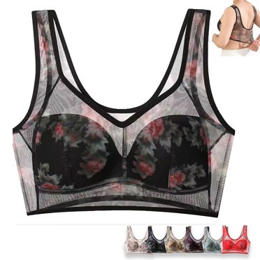 Kelon Bra Clearance Sale Women High Support Bras For Women Adjustable Strap Full Coverage Up Bras Comfortable No Underwire Wireless Bras