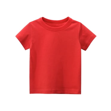 Ketyyh-chn99 Tops for Kids Tops Toddler Kids Long Raglan Tees Kids Boys Loose Tops Soft Short Sleeve Tops Red,3 Years