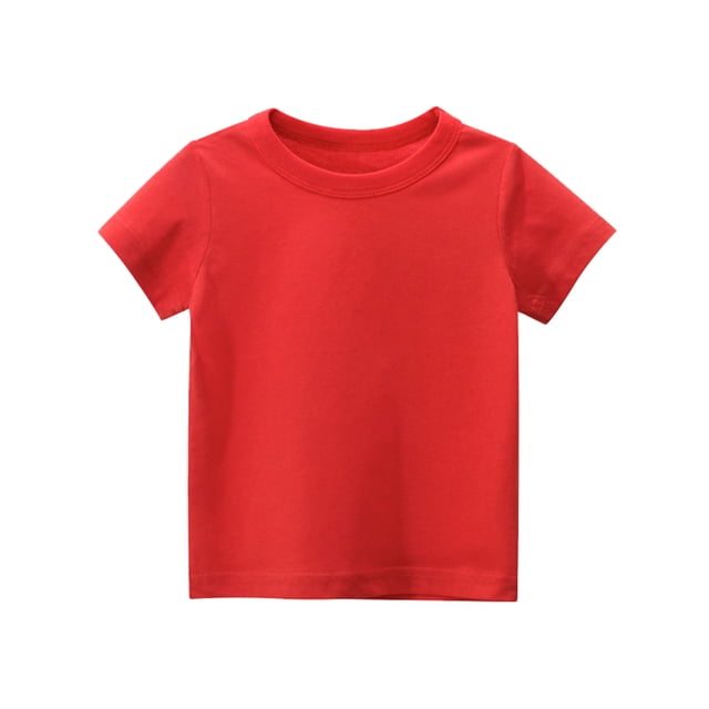 Vêtements Garçon Vêtements Rouges pour Garçons Chemise Habillée à Manches Courtes pour Garçons T-Shirts pour Tout-Petits 2 Ans Mode Garçons