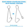 thumbnail image 3 of Unique Bargains 209Lbs Stainless Steel Fishing Snaps Swivels Clips Quick Change White 20 Pack, 3 of 6
